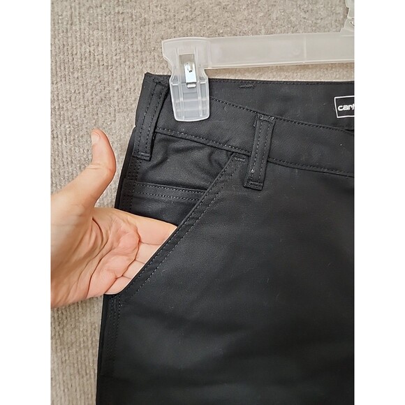 Carhartt Rugged Flex Loose Fit Canvas Work Shorts Womens 8 Black NEW - Picture 3 of 13
